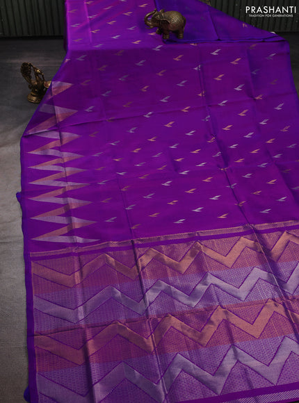 Purple Uppada Silk Saree - Buttas