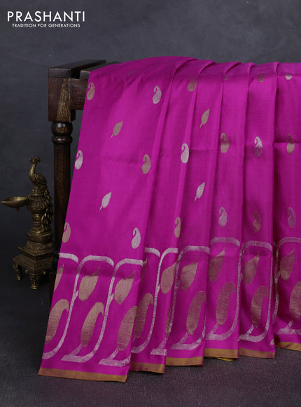 Pink Uppada Silk Saree - Buttas