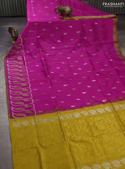 Pink Uppada Silk Saree - Buttas