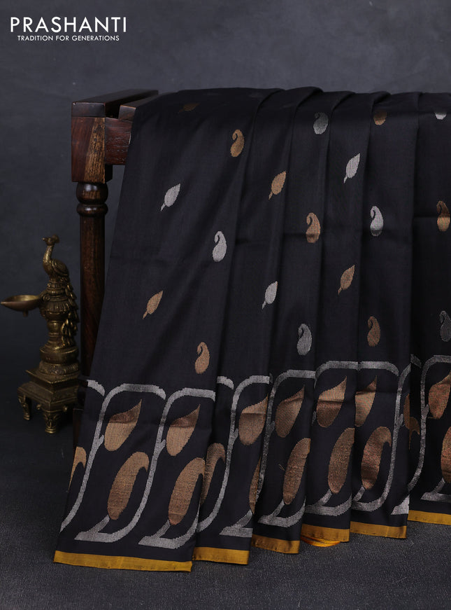 Black Uppada Silk Saree - Buttas