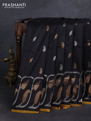 Black Uppada Silk Saree - Buttas