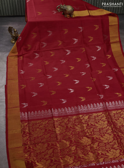 Red Uppada Silk Saree - Buttas