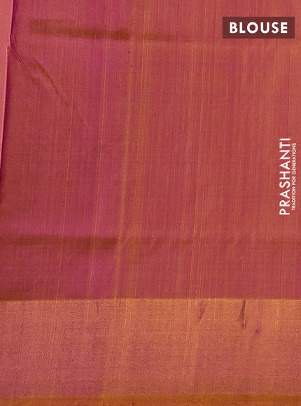 Magenta pink & mustard Yellow Uppada Silk Saree - Buttas