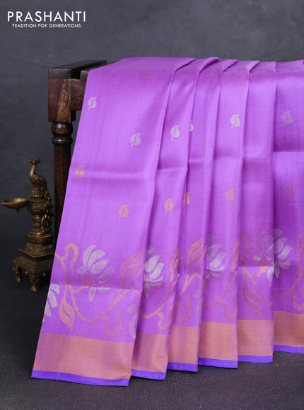 Lavender Uppada Silk Saree - Buttas