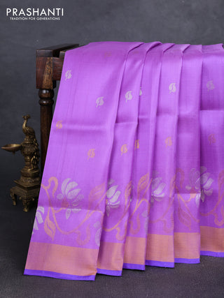 Lavender Uppada Silk Saree - Buttas