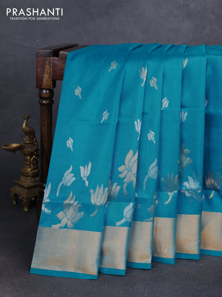 CS Blue Uppada Silk Saree - Buttas