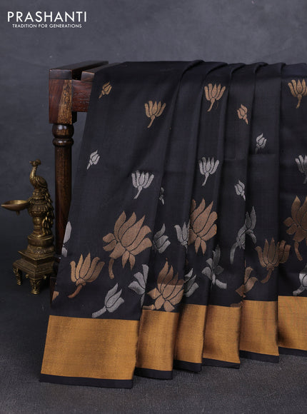 Black Uppada Silk Saree - Buttas