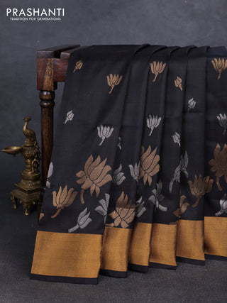 Black Uppada Silk Saree - Buttas