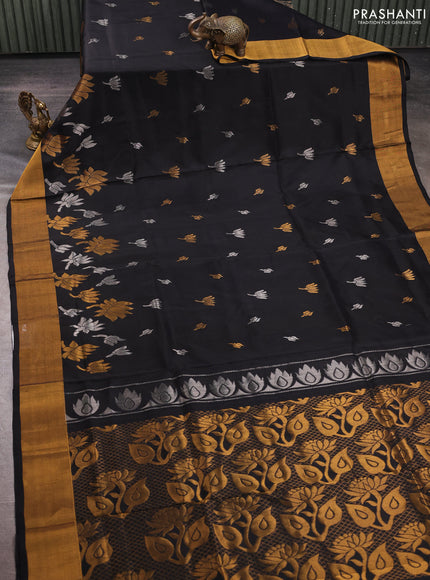 Black Uppada Silk Saree - Buttas