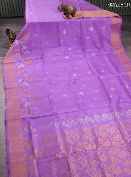 Lavender Uppada Silk Saree - Buttas