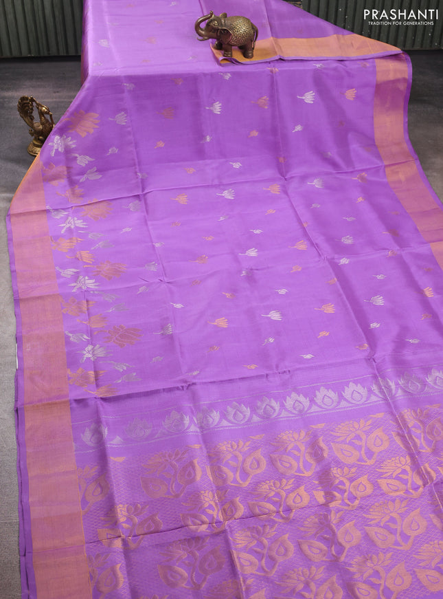 Lavender Uppada Silk Saree - Buttas