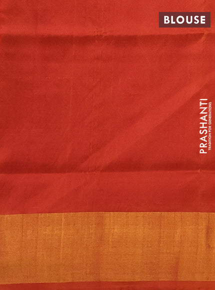 Rust Uppada Silk Saree - Buttas