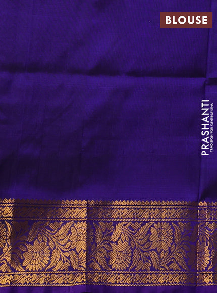 Purple & Violet Uppada Silk Saree - Buttas