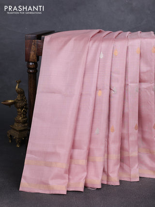 Peach  Uppada Silk Saree - Buttas