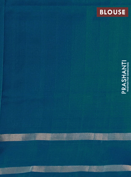 Teal Blue  Uppada Silk Saree - Buttas