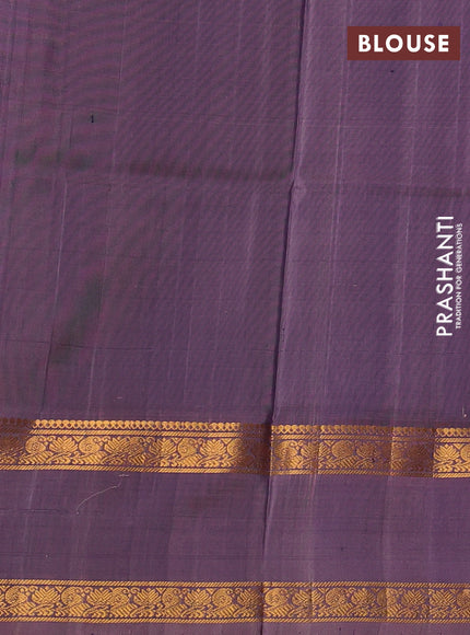 Violet & Rosy Brown Uppada Silk Saree - Buttas