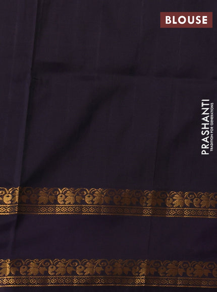 Peacock green & Jamun Uppada Silk Saree - Buttas