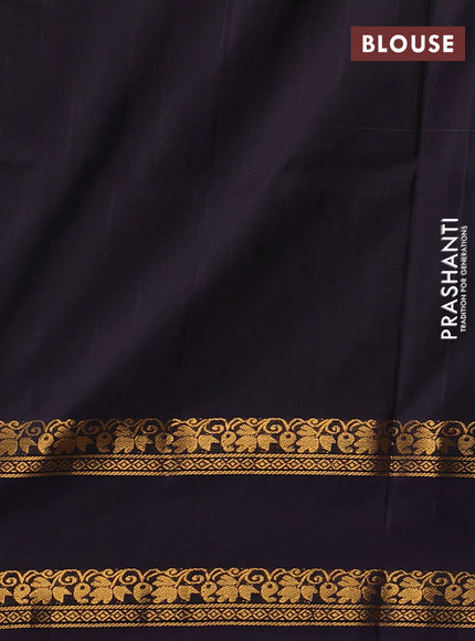 Green & Jamun  Uppada Silk Saree - Buttas
