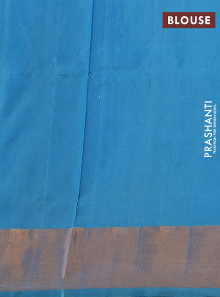 Teal Blue  Uppada Silk Saree - Buttas