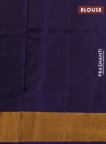 Navy Blue  Uppada Silk Saree - Buttas