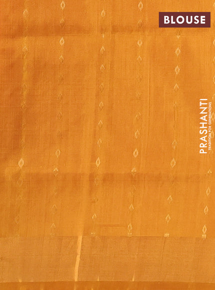 Pink & Mustard yellow  Uppada Silk Saree - Buttas