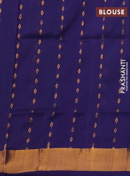 Cs Blue & Navy Blue  Uppada Silk Saree - Buttas