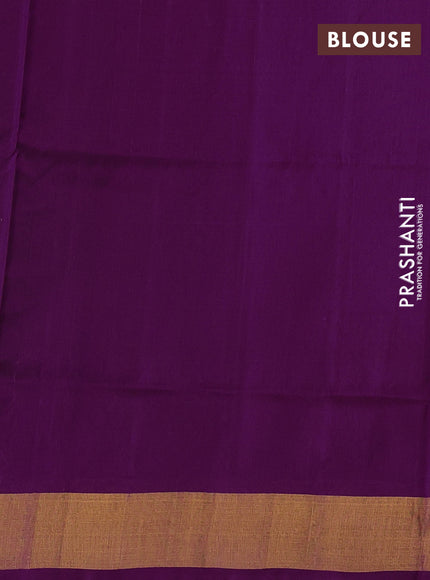 Purple  Uppada Silk Saree - Buttas