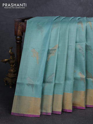 Pastel green Uppada Silk Saree - Buttas