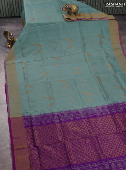 Pastel green Uppada Silk Saree - Buttas