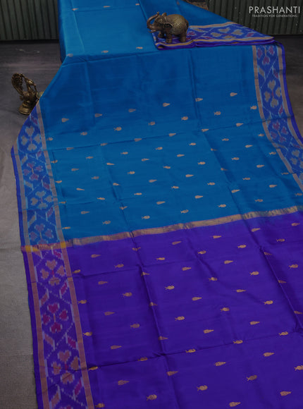 CS Blue Uppada Silk Saree - Buttas