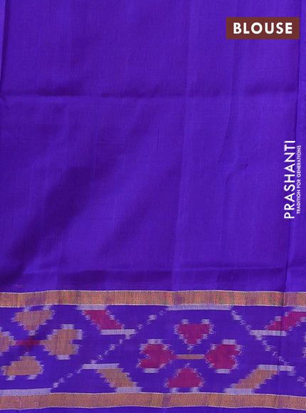 Pink & Purple Uppada Silk Saree - Buttas