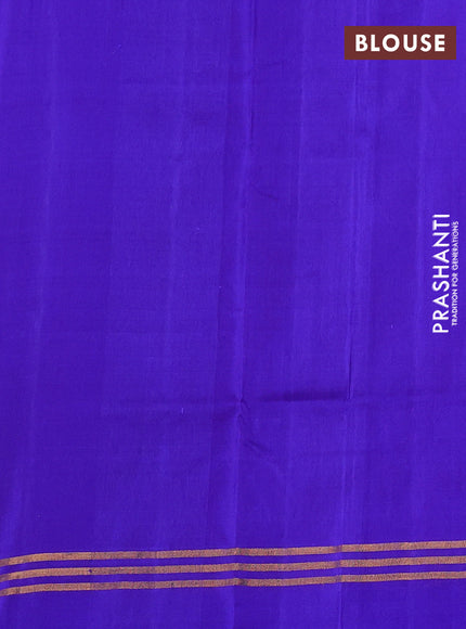 Purple & Royal Blue Uppada Silk Saree - Buttas