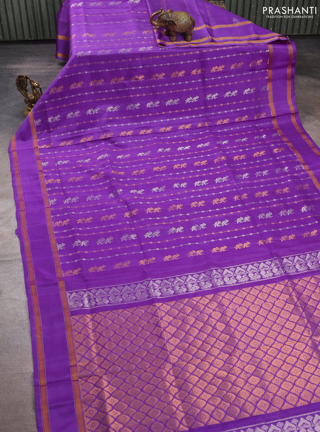 Lavender Uppada Silk Saree - Buttas