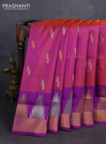 Purple Uppada Silk Saree - Buttas