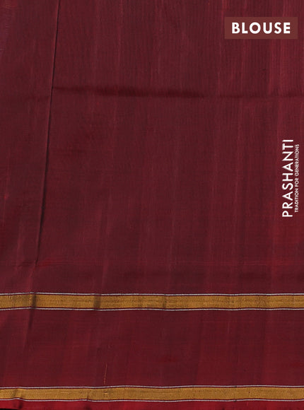 Blue & Maroon Uppada Silk Saree -  Zari Weaves