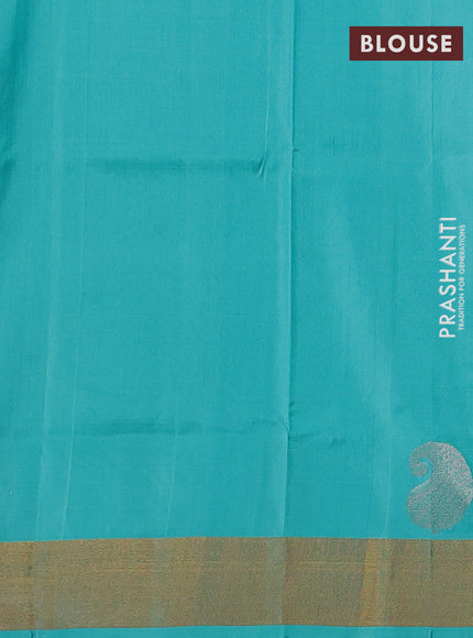 Teal Green  Uppada Silk Saree - Buttas