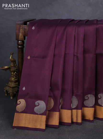 Jamun  Uppada Silk Saree - Buttas
