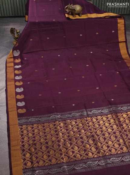 Jamun  Uppada Silk Saree - Buttas