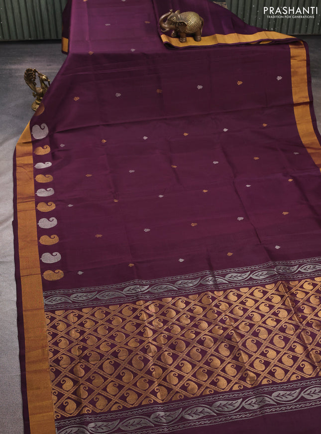 Jamun  Uppada Silk Saree - Buttas