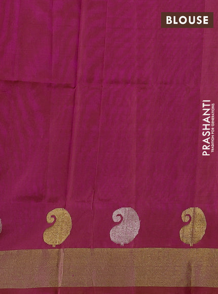 Pink  Uppada Silk Saree -  Buttas