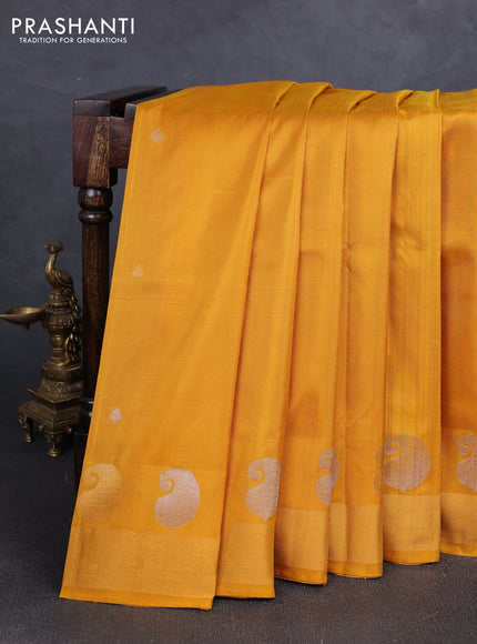 Mustard Yellow  Uppada Silk Saree -  Buttas