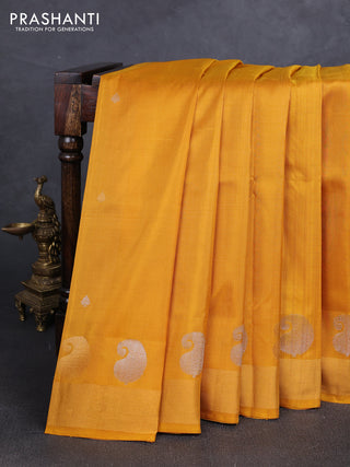 Mustard Yellow  Uppada Silk Saree -  Buttas