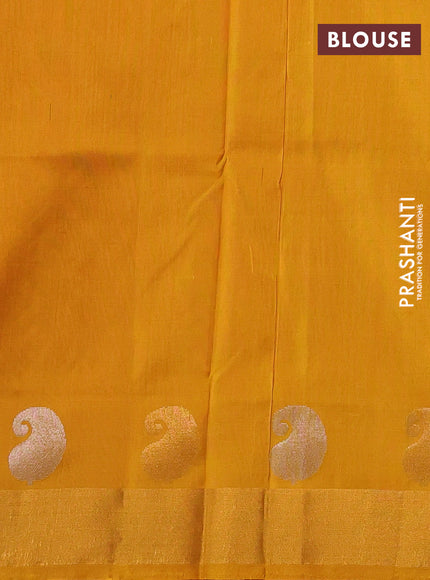 Mustard Yellow  Uppada Silk Saree -  Buttas