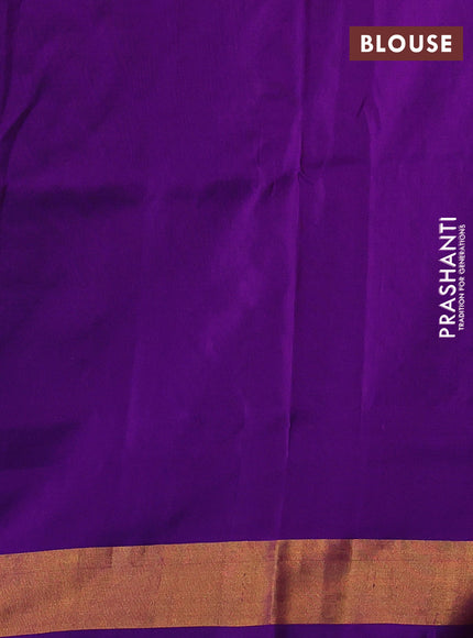 Purple  Uppada Silk Saree Paisley Buttas
