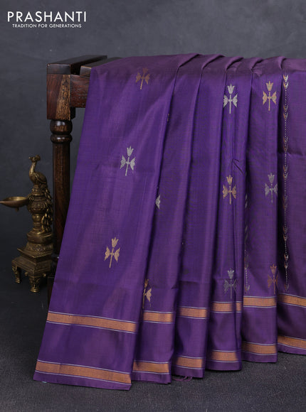 Violet  Uppada Silk Saree - Zari Weaves