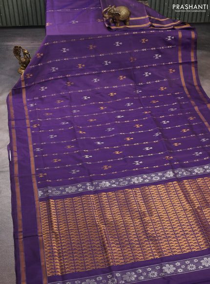 Violet  Uppada Silk Saree - Zari Weaves