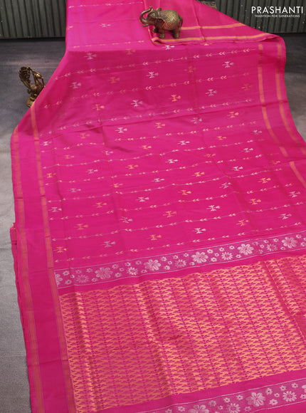 Pink  Uppada Silk Saree - Zari Weaves