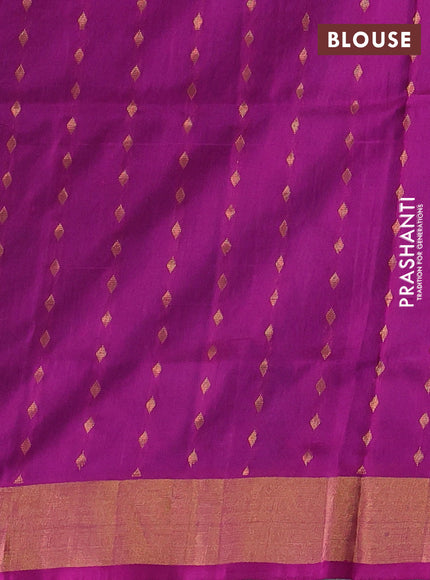 Cs Blue  Uppada Silk Saree - Buttas