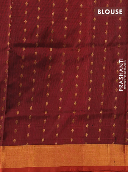 Rustic Orange  Uppada Silk Saree -  Buttas