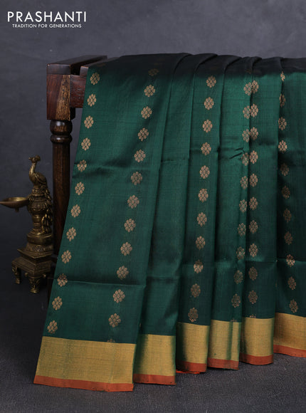 Green  Uppada Silk Saree - Buttas